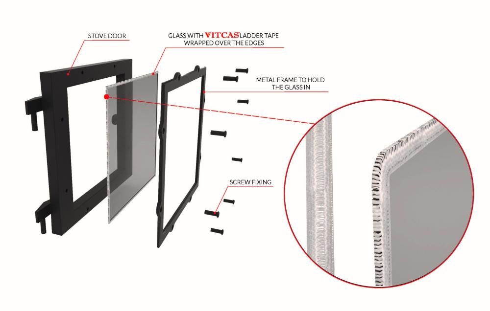 Stove Thermal Ladder Tape Glass Door
