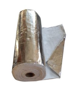 Aluminium Coated Insulation - Flue Wrap 12mm x 1m -per Metre