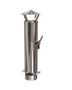 Chimney Flue with Cowl and Damper