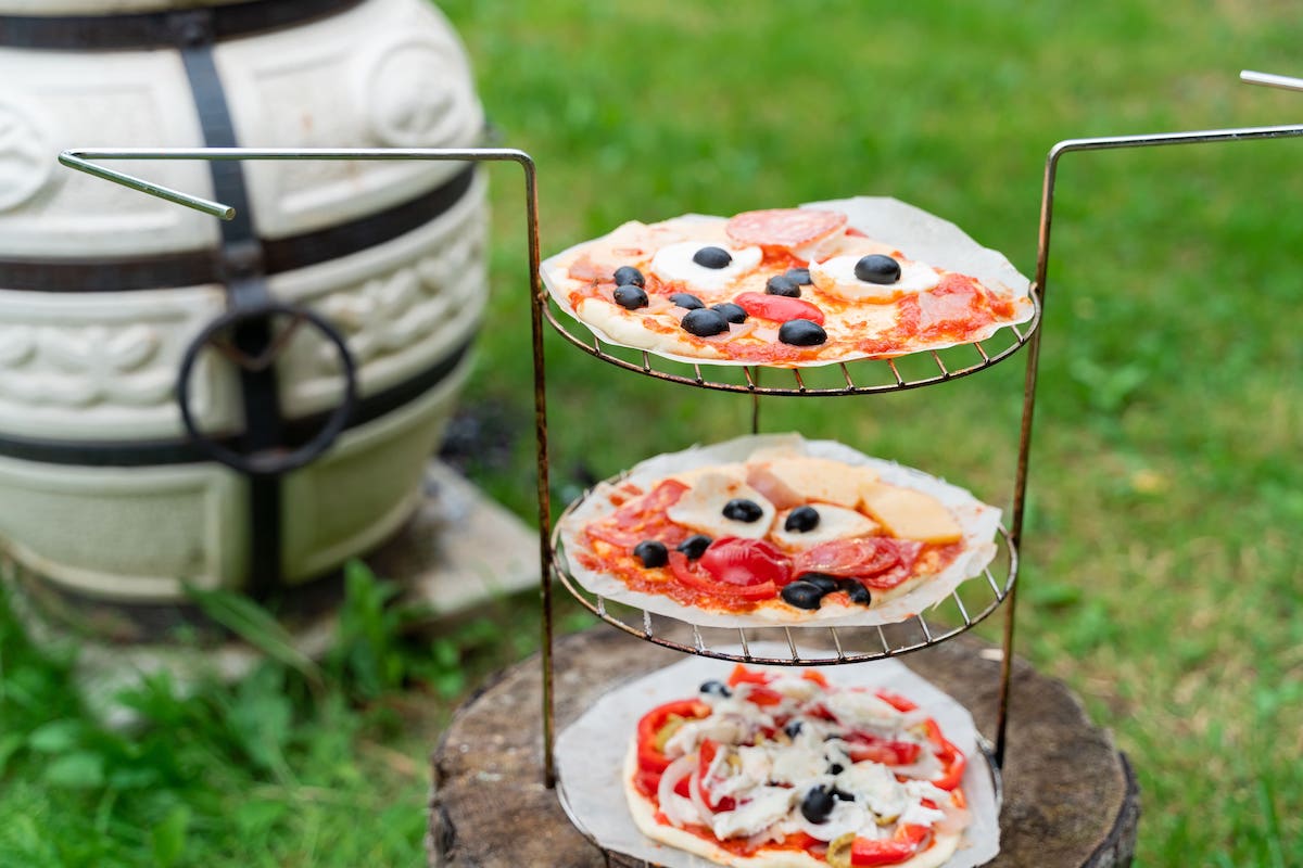 Pizza baked in Tandoori oven